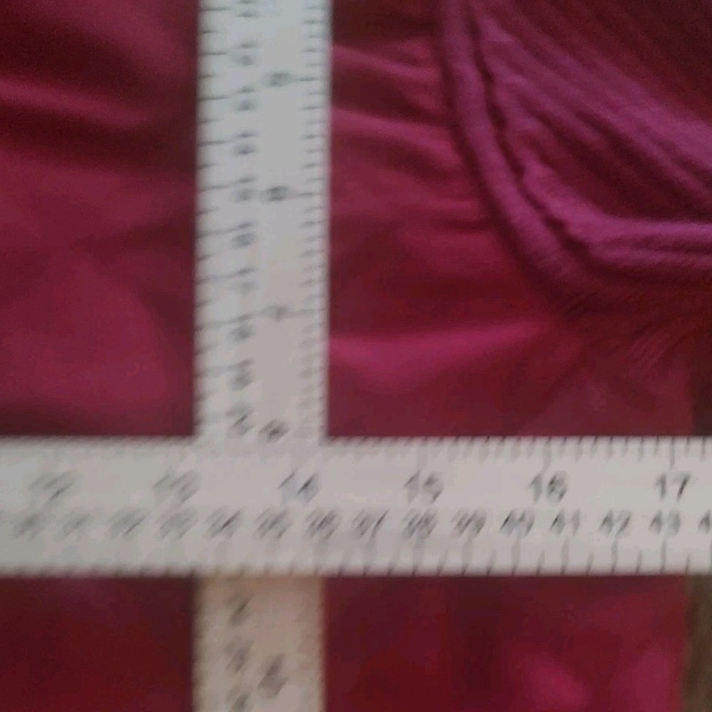Quilted‎ Mixed Media Full Zip Jacket Berry Red Ribbed Sleeve Mock Neck Women